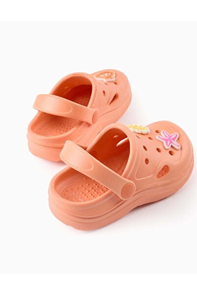 Ziddy Rubber Clogs for Girls 'Beach', Coral