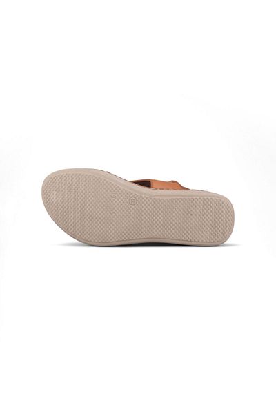 M.P. Women's Casual Sandals - Tan, Leather