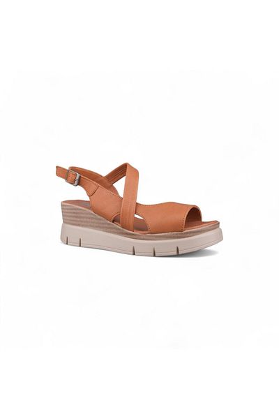 M.P. Women's Casual Sandals - Tan, Leather