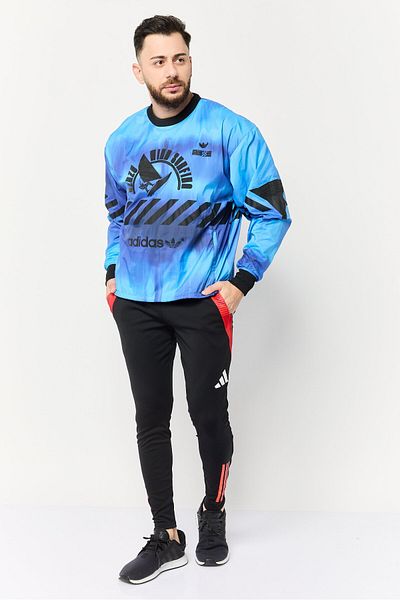 adidas Men Sportswear Fit Brand Logo Long Sleeves Outdoor Sweatshirt, Multicolor