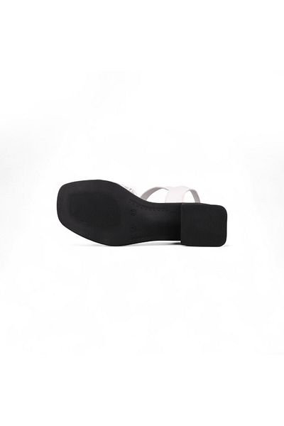 M.P. Women's daily sandals - white, leather