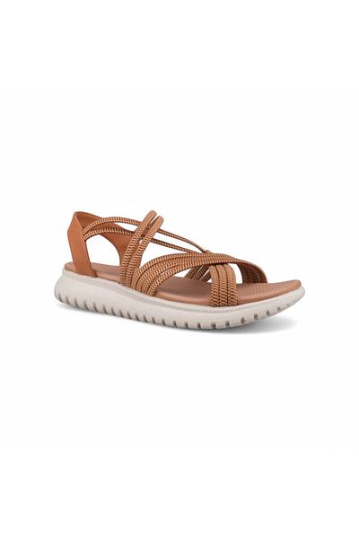 M.P. Women's Casual Sandals - Tan, Leather