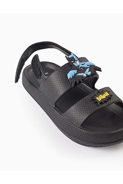 Ziddy Light Rubber Sandals for Boys 'Batman', Black
