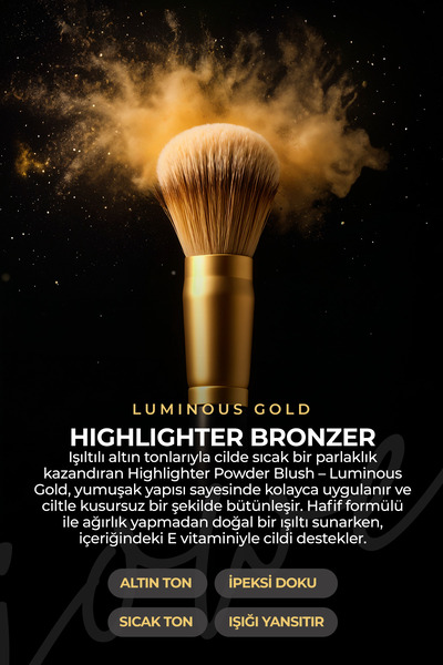 JOWE Highlighter Powder Blush - Luminous Gold