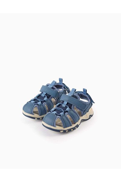 Ziddy Sandals with Toe Cap for Baby Boys, Blue