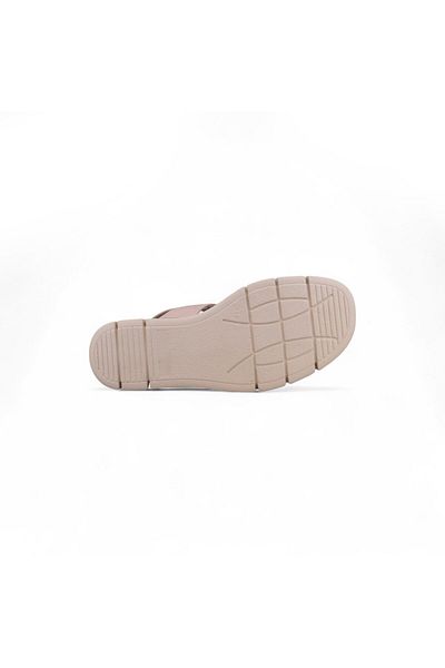 M.P. Women's daily sandals - beige, leather
