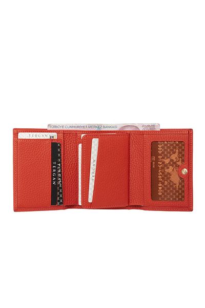 Tergan Orange Genuine Leather Women's Wallet - S1Cb00005633-V9G