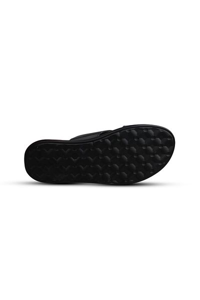 M.P. Men's daily slippers - black, leather