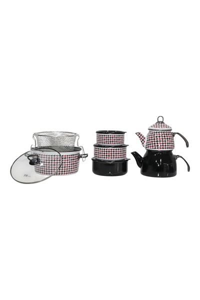 PR HOME Forte Black Dowry Set Teapot - Frying Pot - Storage Container