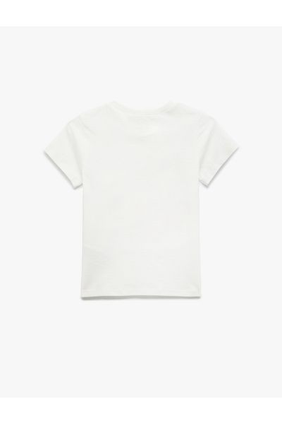 Koton Printed Cotton Short Sleeve Crew Neck T-Shirt