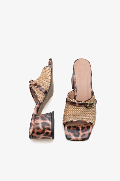 Liza Shoes JAYLA Papuci de damă cu curea cu detalii din paie A026-K316