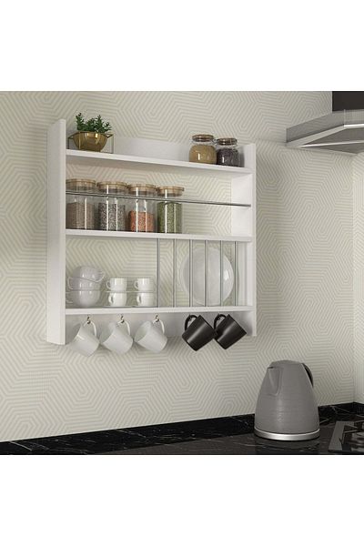 UnicUtil Organizer Shelf, for Kitchen, Glass Holder, Spices, UnicUtil, 76 x 15 x 72 cm, A