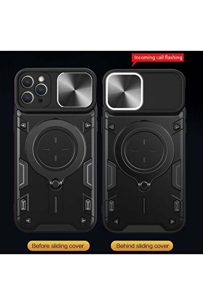 SKYDDAR INNOVATION Θήκη για iPhone 11 Pro, CamGuard Pro, Μαγνητικό Δακτύλιο, Προστασία Κάμερας, Μαύρη, Σετ Αυτοκόλλητων