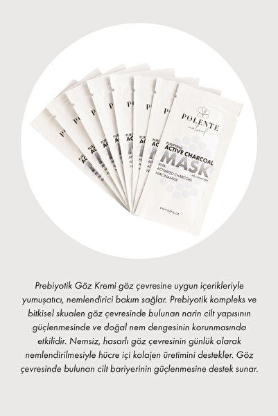 Polente Natural Aktif Karbonlu Arındırıcı Kil Maskesi (8 Adet x 8 ml)