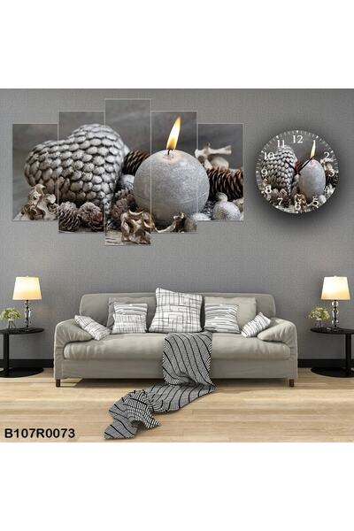 DEKORANLA Renkli tablo ve saat seti, farklı alanlar için şık dekorasyon ürünü