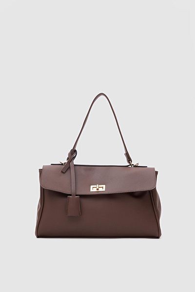Shule Bags Geantă de umăr clasică Amara Lock maro