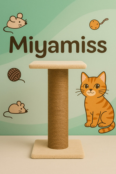Miyamiss 90CM YÜKSEKLİK 20 CM ÇAP DEV KEDİ TIRMALAMA TAHTASI