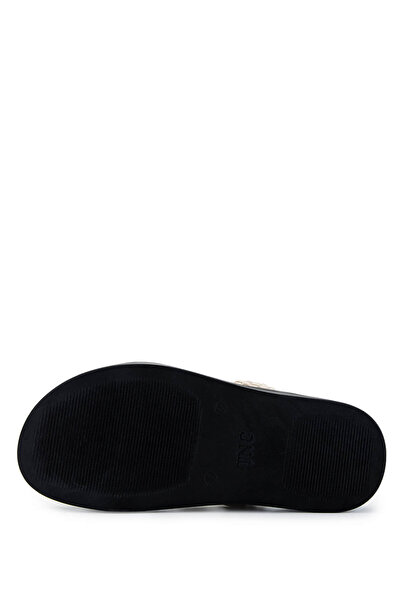 Tamer Tanca Kadın Vegan Bej Düz Terlik