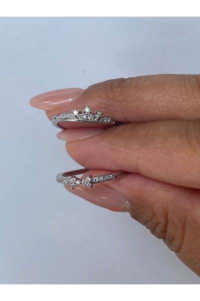 kurukafagift Double Joint Ring Adjustable Silver Color