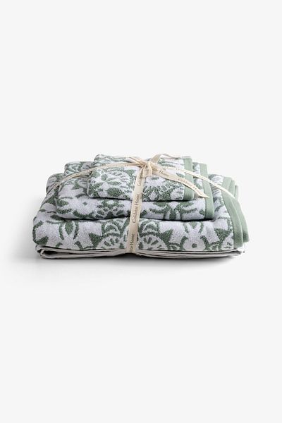 Goldstar Home Silva 3-Piece Hand Face Bath Towel Set Green - 30X30 50X80 70X140