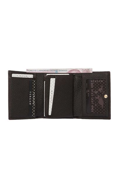 Tergan Brown Genuine Leather Women's Wallet - S1Cb00005633-A42