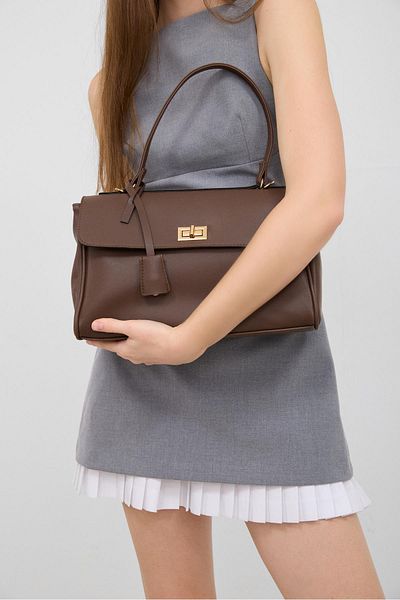 Shule Bags Geantă de umăr clasică Amara Lock maro