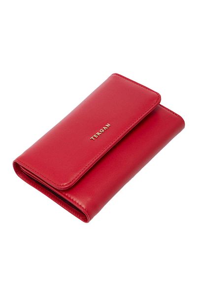 Tergan Red Genuine Leather Women's Wallet - S1Cb00005730-H4B