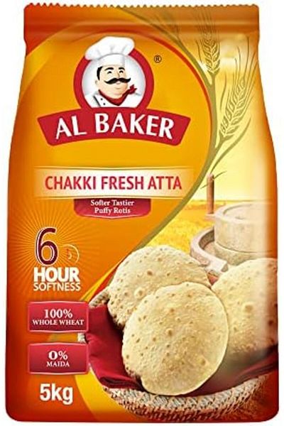 Al Baker , Chakki Fresh Atta Flour, 5kg