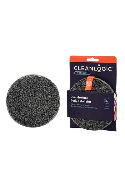 Cleanlogic Exfoliating Sponge for Sensitive Skin, with Two Textures, Detoxify, Cleanlogic