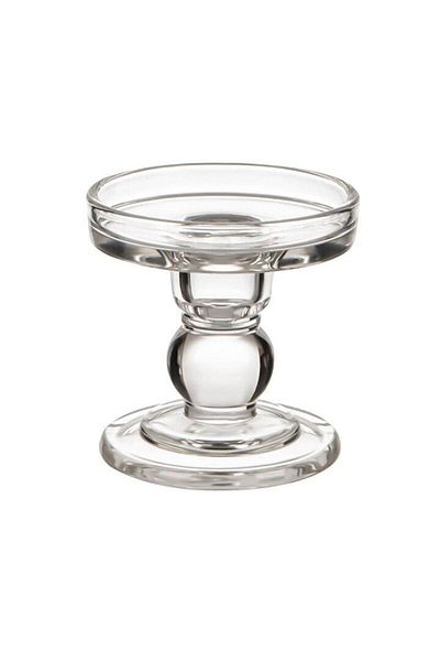 OEM Dual-use candlestick type candle holder, Glass, Transparent, 8.5x9 cm