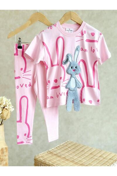 RAPAPA Girl's Rabbit Figured 2-Piece Set - T-Shirt and Leggings Set 1906P