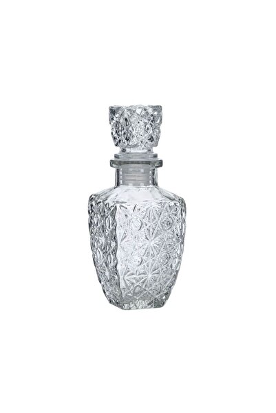 OEM Sticlă de băutură alcoolică cu dop pătrat și modele, 250 ml, transparentă