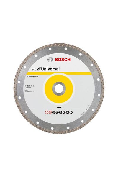Generic BOSCH Corrosion Resistant Turbo Diamond High Speed Cutting Disc Silver 230 x 22.23mm JE2 608 615 039