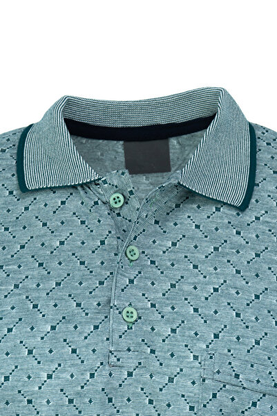 Oppland Ανδρικό μπλουζάκι καλοκαιρινό με τσέπες κοντομάνικο μοντέρνο ζακάρ καρό μοντέλο casual cut βαμβακερό ύφασμα