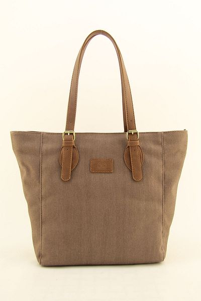 HNB Women's Brown Waterproof Canvas Shoulder Bag