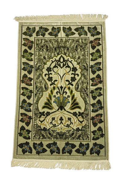 TAYBOUN Luxury Mega Star Prayer Rug with Ornamental Chandelier Design and Delicate Roses