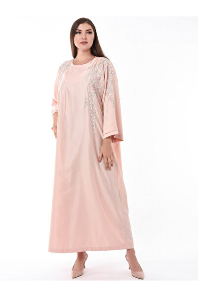 MOiSTREET Pink Kaftan with Hand Embroidery