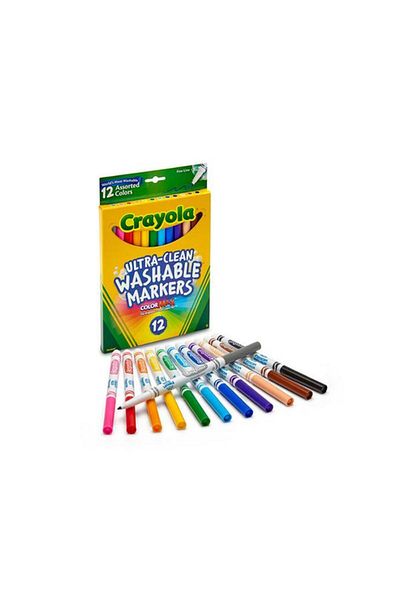 Generic Crayola 12-Piece Fine Line Ultra-Clean Washable Marker Set Multicolor CRA5878136014