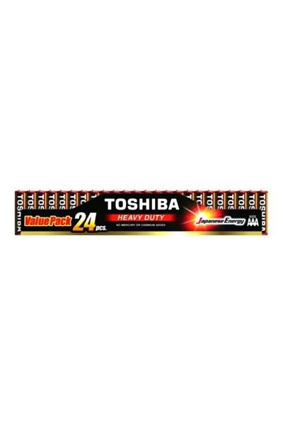 Toshiba مجموعة بطاريات AAA شديدة التحمل، مكونة من 24 قطعة، متعددة الألوان