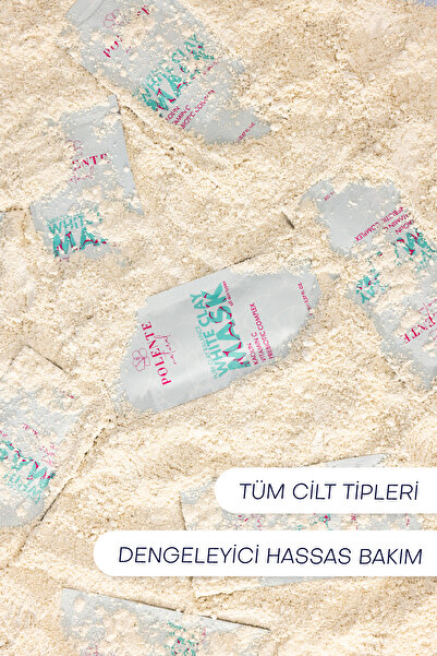 Polente Natural Prebiyotik İçeren Dengeleyici Beyaz Kil Maskesi (8 X 8 ml)