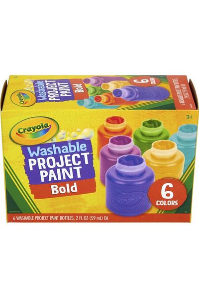 Generic Crayola 6-Piece Bold Washable Project Paint Set Multicolor 59ml CRA5424030000
