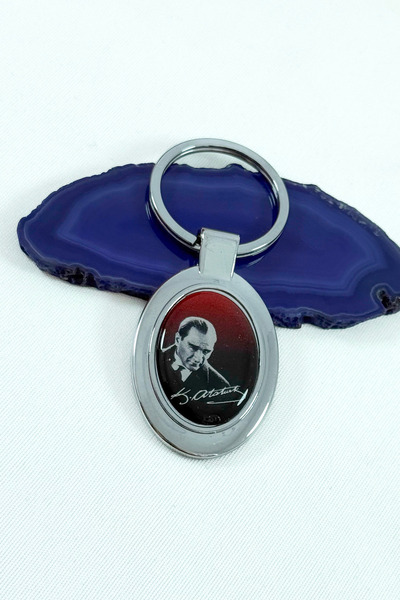 biuti M. Kemal Atatürk Metal Keychain, Gift Evil Eye Keychain