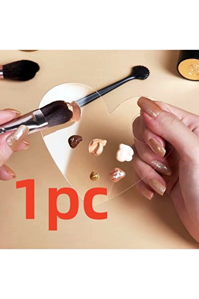 Choice1 heart shape 1pc Acrylic Foundation Art Palette Square Heart-Shaped Co...