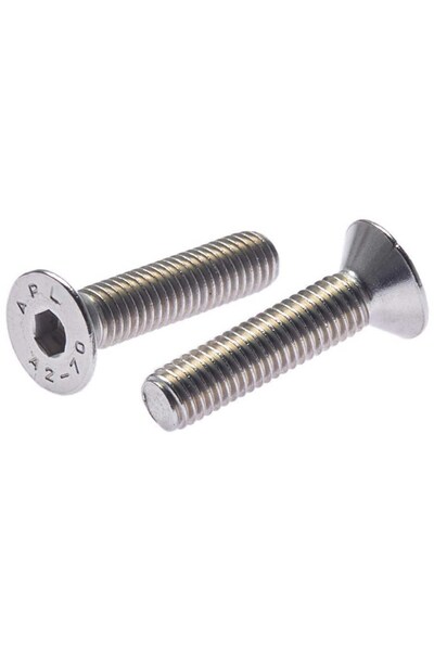 Norm M 6*25 HB Havşa Başlı İnox İmbus Civata 10.9 Dın 7991 25 Adet