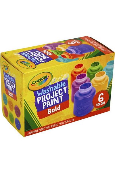 Generic Crayola 6-Piece Bold Washable Project Paint Set Multicolor 59ml CRA5424030000
