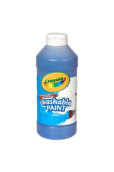 Generic Crayola Easy Squeeze Non-Toxic Highly Pigmented Washable Paint Bottle Aqua Blue 16oz CRA5420167042