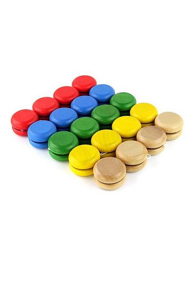 Generic لعبة يو يو كلاسيكية خشبية من إيروريكس، 48 قطعة، ألوان متنوعة، YO0100