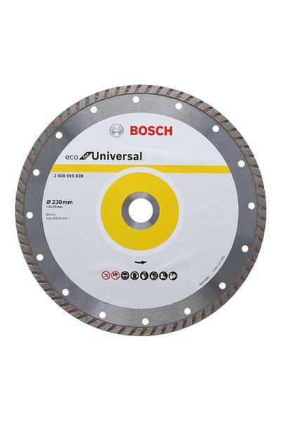 Generic BOSCH Corrosion Resistant Turbo Diamond High Speed Cutting Disc Silver 230 x 22.23mm JE2 608 615 039