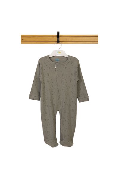 Babies Basic BabiesBasic 100% cotton Printed Long Sleeves Jumpsuit/Romper/Sleepsuit for babies, 3-6 Months , Grey