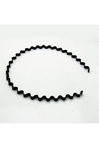 Generic Black Metal Spiral Headband for Women,